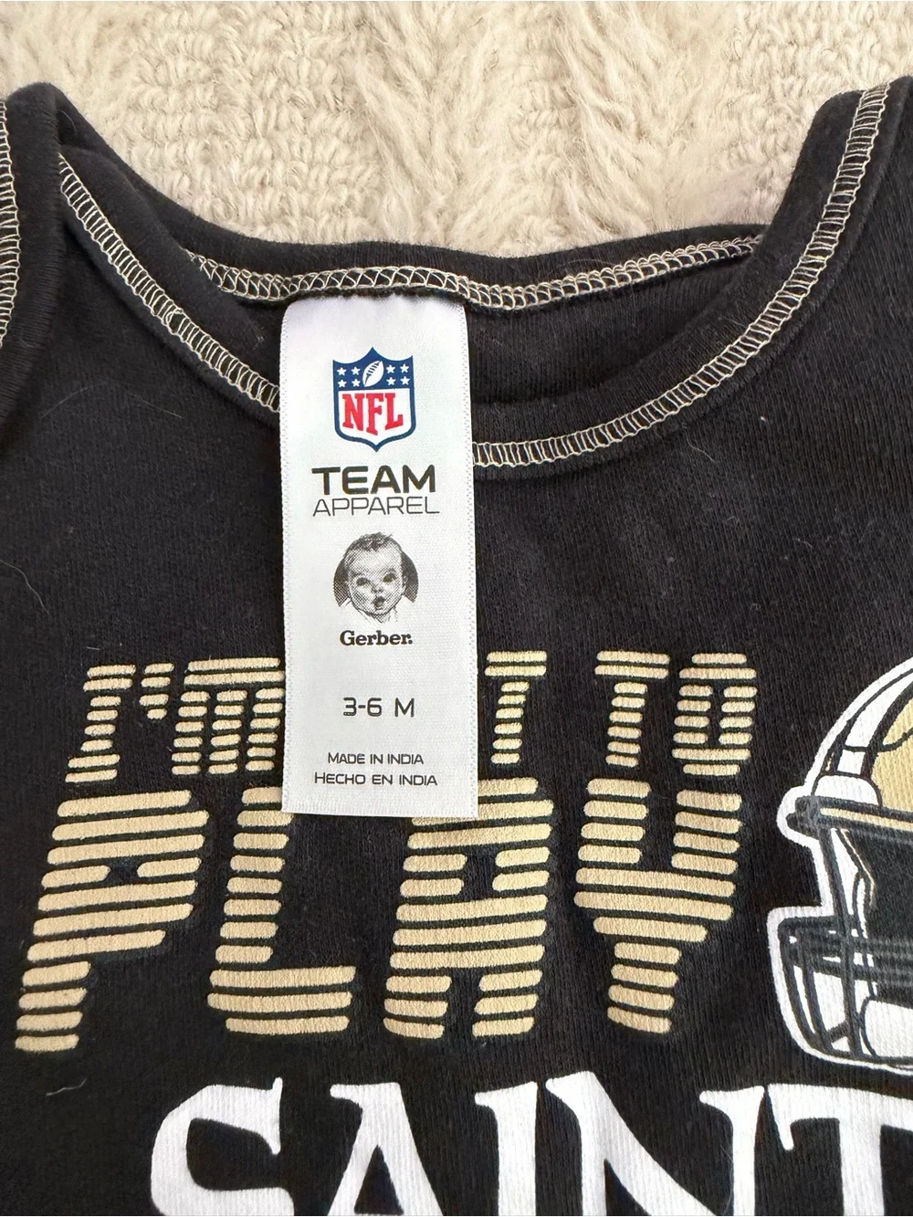 New Orleans Saints Infant One-Piece Bodysuits - Black & White